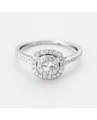 Bague Ariane Diamants 0.389 ct & Topaze blanche 0.22 ct or blanc