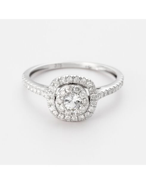 Bague Ariane Diamants 0.389 ct & Topaze blanche 0.22 ct or blanc