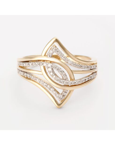 Bague Éclat de Vie Diamants 0.21 ct or jaune