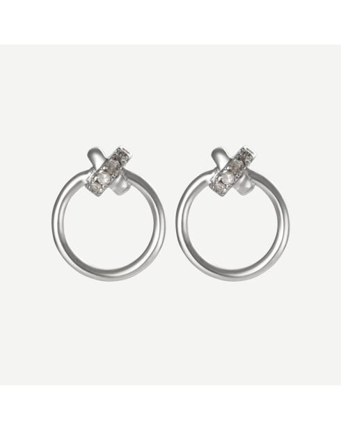 Boucles d'oreilles Clair de Lune Diamants 0.028 ct or blanc