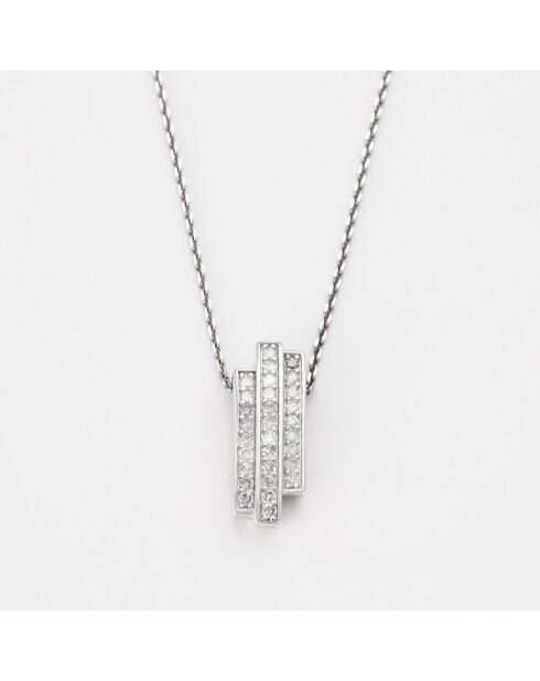 Pendentif Sultane Diamants 0.208 ct or blanc