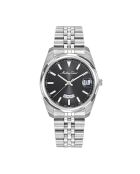 Montre Femme en Acier Mathy Day-Date argentée