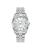 Montre Femme en Acier Mathy Day-Date argentée