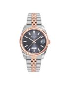 Montre Femme en Acier Mathy Day-Date doré rose/argenté