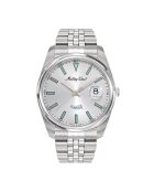 Montre Homme en Acier Mathy Day-Date argentée