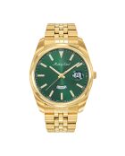 Montre Homme en Acier Mathy Day-Date dorée