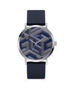 Montre Homme Bossed en Silicone bleue
