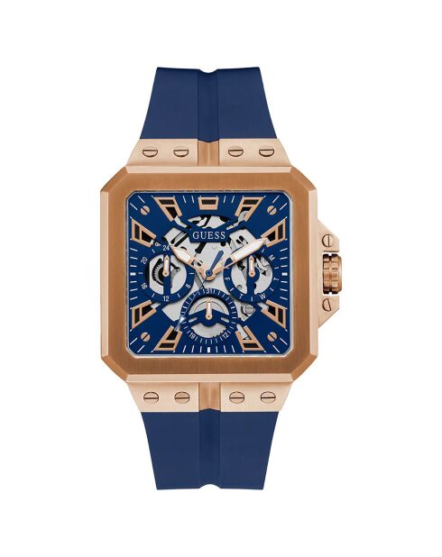 Montre Homme Leo en Silicone bleue