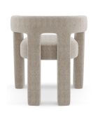 Fauteuil de salle à manger Celia Tissu tramé beige - 66x55x68 cm