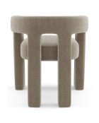 Fauteuil de salle à manger Celia Tissu tramé taupe - 66x55x68 cm
