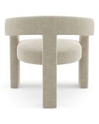 Fauteuil de salle à manger Mila Velours beige - 64x59x75 cm