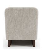 Fauteuil Nolan en Velours texturé beige - 61x75x76 cm