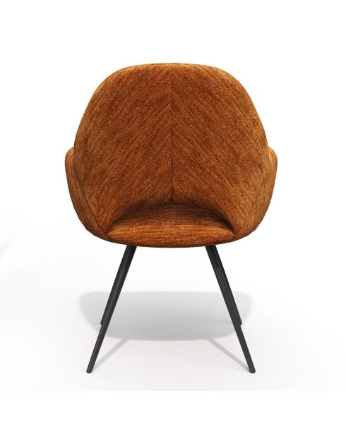 2 Petits fauteuils rotatifs Magda Velours terracotta - 63x64.5x84.5 cm