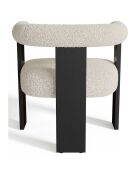 Fauteuil de salle à manger Kloe bouclette crème - 69.5x61.5x70.5 cm