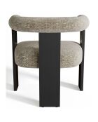 Fauteuil de salle à manger Kloe Velours chenillé beige taupe - 69.5x61.5x70.5 cm