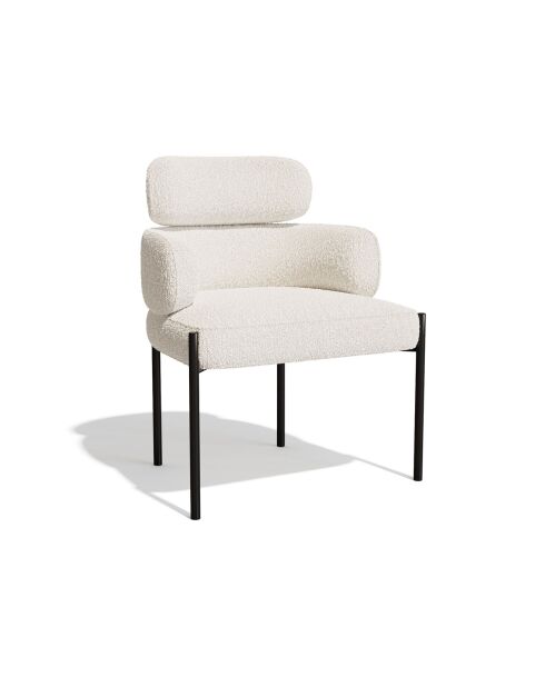 2 Chaises Lara Bouclette crème - 60x57x79 cm