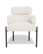 2 Chaises Lara Bouclette crème - 60x57x79 cm