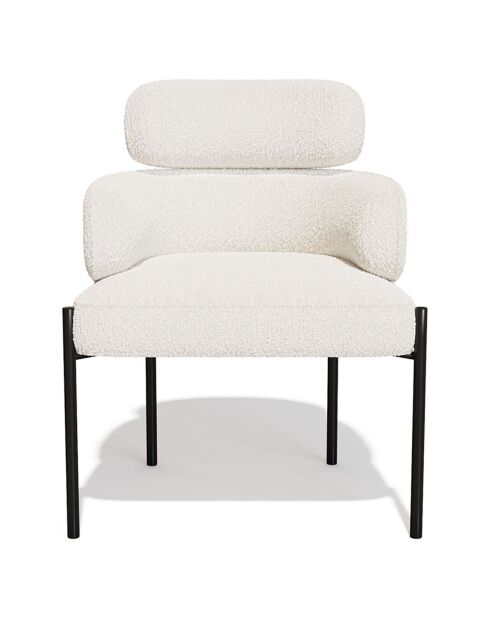 2 Chaises Lara Bouclette crème - 60x57x79 cm