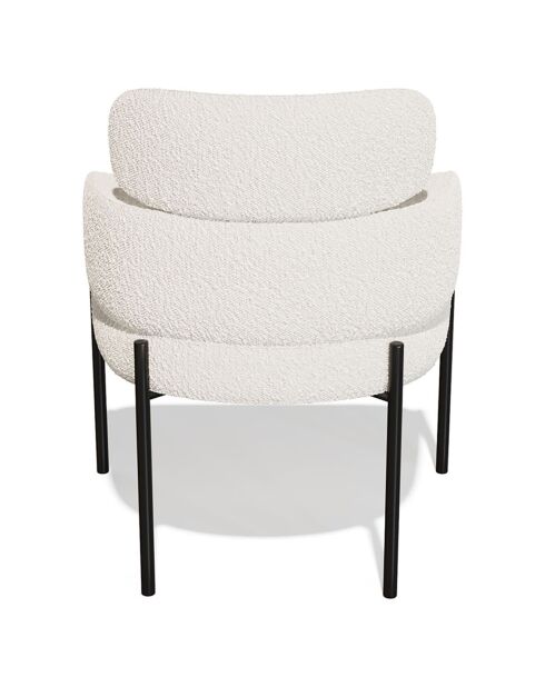 2 Chaises Lara Bouclette crème - 60x57x79 cm