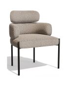 2 Chaises Lara Bouclette taupe - 60x57x79 cm