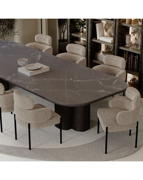 2 Stühle Lara Bouclette taupe - 60x57x79 cm