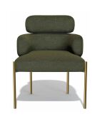 2 Chaises Lara Velours texturé kaki - 60x57x79 cm