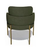 2 Chaises Lara Velours texturé kaki - 60x57x79 cm