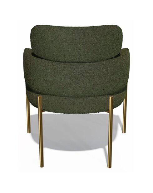 2 Chaises Lara Velours texturé kaki - 60x57x79 cm