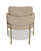 2 Stühle Lara aus strukturiertem Samt in Taupe - 60x57x79 cm