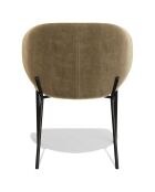 2 Chaises Luca Velours beiges - 56x60x79 cm