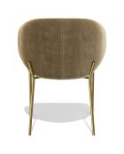 2 Chaises Luca Velours beiges - 56x60x79 cm