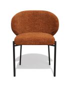 2 Chaises Luca Velours texturé terracotta - 56x60x79 cm