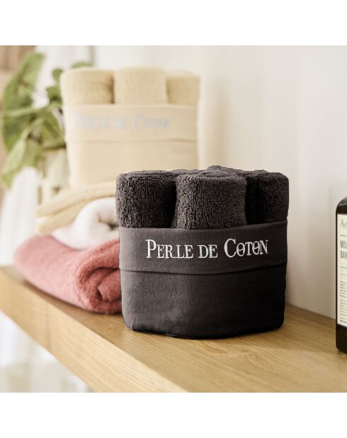 6 tovaglioli per ospiti neri - 50x30 cm