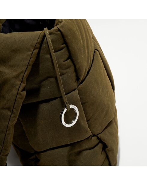 Grand sac fourre-tout rembourré Arco olive - 32x44x11 cm