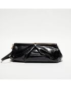 Grande pochette en Cuir Naplak noire - 36x14x16 cm