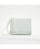 Mini sac bandoulière en Cuir nappa Intrecciato l'or des glaciers - 19x15x6 cm