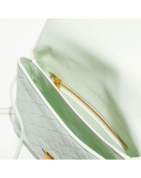 Mini sac bandoulière en Cuir nappa Intrecciato l'or des glaciers - 19x15x6 cm