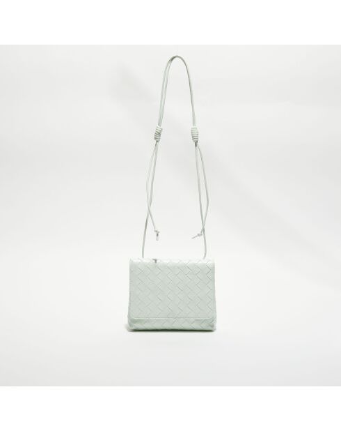 Mini sac bandoulière en Cuir nappa Intrecciato l'or des glaciers - 19x15x6 cm