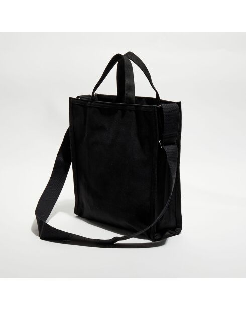 Sac cabas en toile Récupération noir - 40x36x11 cm