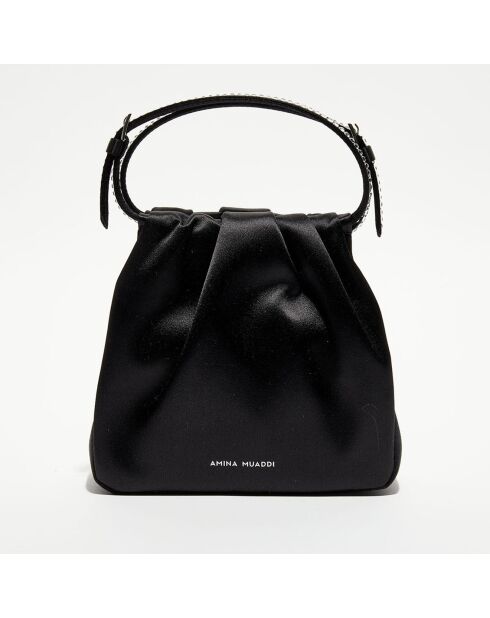 Sac à main en Soie cristal Vittoria noir - 16.5x16x7 cm