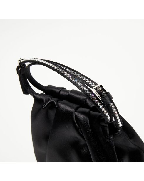 Sac à main en Soie cristal Vittoria noir - 16.5x16x7 cm