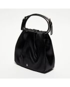 Sac à main en Soie cristal Vittoria noir - 16.5x16x7 cm