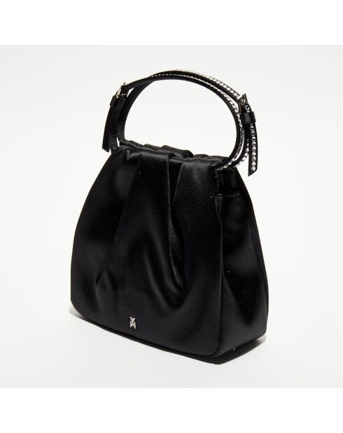 Sac à main en Soie cristal Vittoria noir - 16.5x16x7 cm