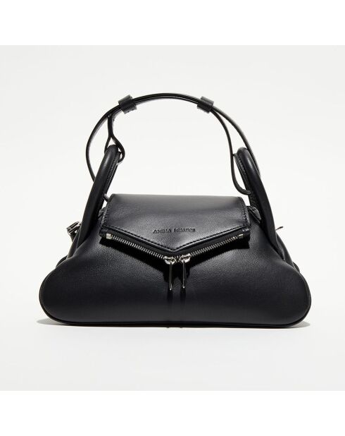 Petit sac à main Gemini en Cuir noir - 23x 11.5x11 cm