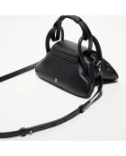Petit sac à main Gemini en Cuir noir - 23x 11.5x11 cm