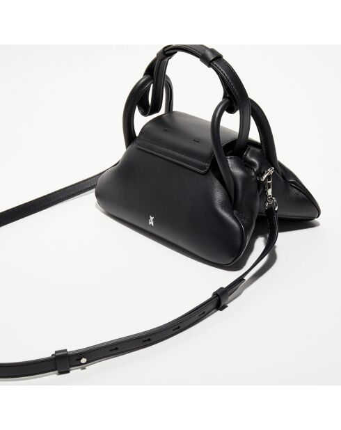 Petit sac à main Gemini en Cuir noir - 23x 11.5x11 cm