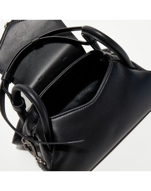 Petit sac à main Gemini en Cuir noir - 23x 11.5x11 cm