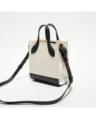 Sac fourre-tout en Coton & Cuir Bally naturel/noir - 17x20x 9 cm