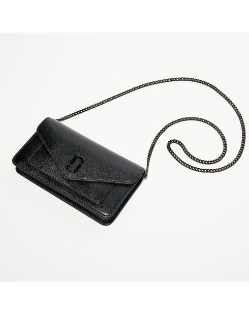 Pochette à bandoulière en Cuir The Longshot noir - 20x11x4 cm
