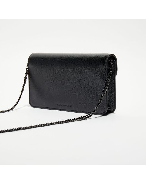 Pochette à bandoulière en Cuir The Longshot noir - 20x11x4 cm